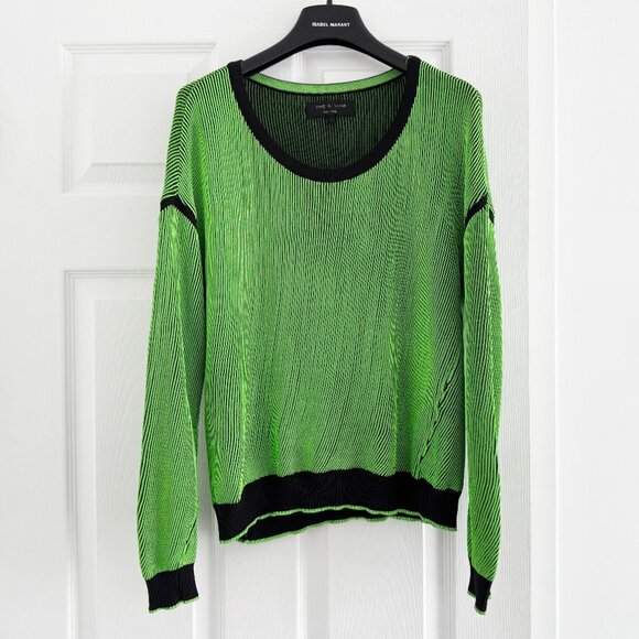 Rag&Bone "Benny" Ribbed Knit in Green, size Small - Picture 3 of 9